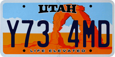 UT license plate Y734MD