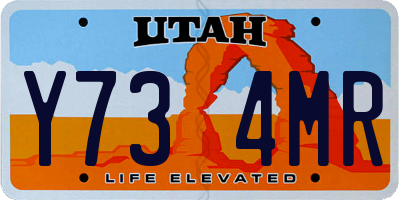 UT license plate Y734MR