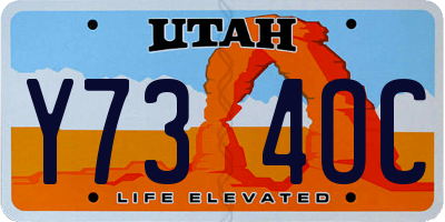UT license plate Y734OC