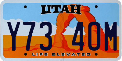 UT license plate Y734OM