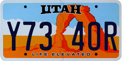 UT license plate Y734OR