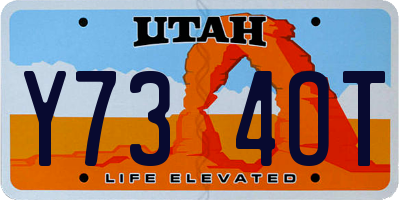 UT license plate Y734OT