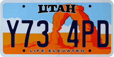 UT license plate Y734PD