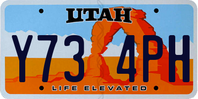 UT license plate Y734PH