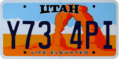 UT license plate Y734PI