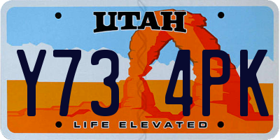 UT license plate Y734PK