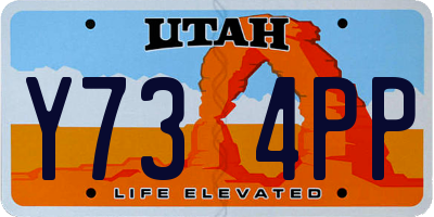 UT license plate Y734PP