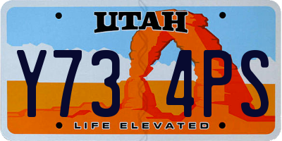 UT license plate Y734PS