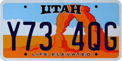 UT license plate Y734QG