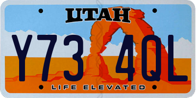 UT license plate Y734QL