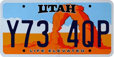 UT license plate Y734QP