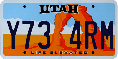 UT license plate Y734RM