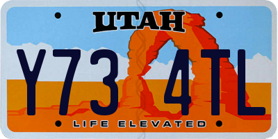 UT license plate Y734TL