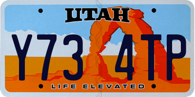 UT license plate Y734TP