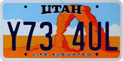 UT license plate Y734UL