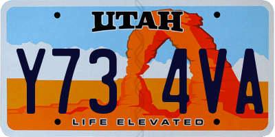 UT license plate Y734VA