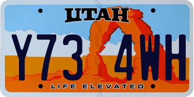 UT license plate Y734WH