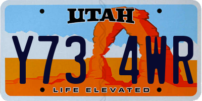 UT license plate Y734WR
