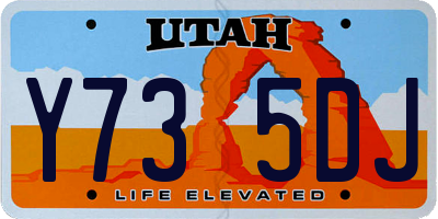 UT license plate Y735DJ