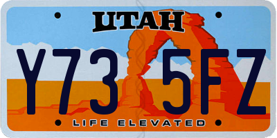 UT license plate Y735FZ