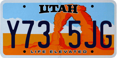 UT license plate Y735JG
