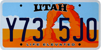 UT license plate Y735JO