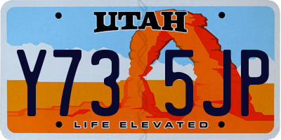 UT license plate Y735JP