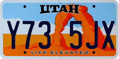 UT license plate Y735JX