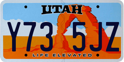 UT license plate Y735JZ