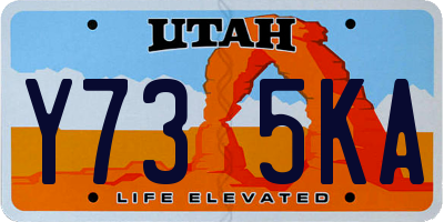 UT license plate Y735KA