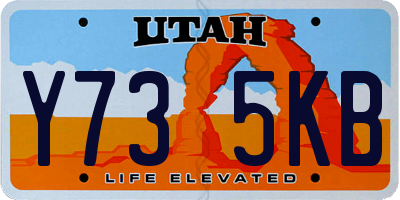 UT license plate Y735KB
