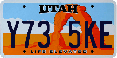 UT license plate Y735KE
