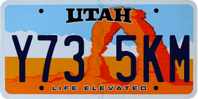 UT license plate Y735KM