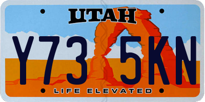 UT license plate Y735KN