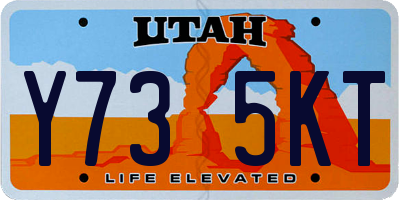 UT license plate Y735KT