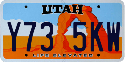 UT license plate Y735KW