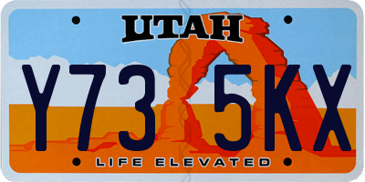 UT license plate Y735KX