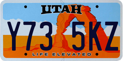 UT license plate Y735KZ