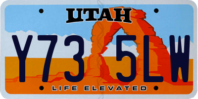 UT license plate Y735LW