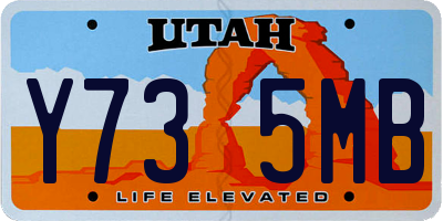 UT license plate Y735MB
