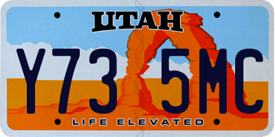 UT license plate Y735MC