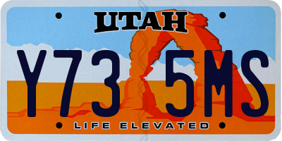 UT license plate Y735MS