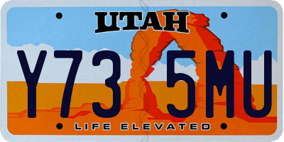 UT license plate Y735MU