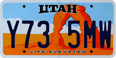 UT license plate Y735MW