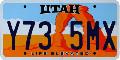 UT license plate Y735MX