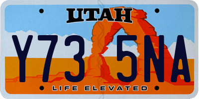 UT license plate Y735NA