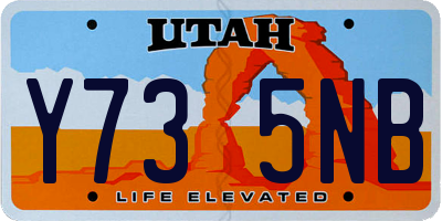 UT license plate Y735NB