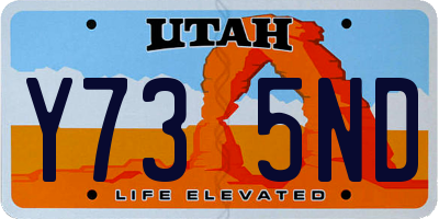 UT license plate Y735ND