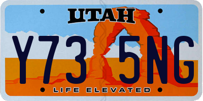 UT license plate Y735NG