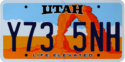 UT license plate Y735NH